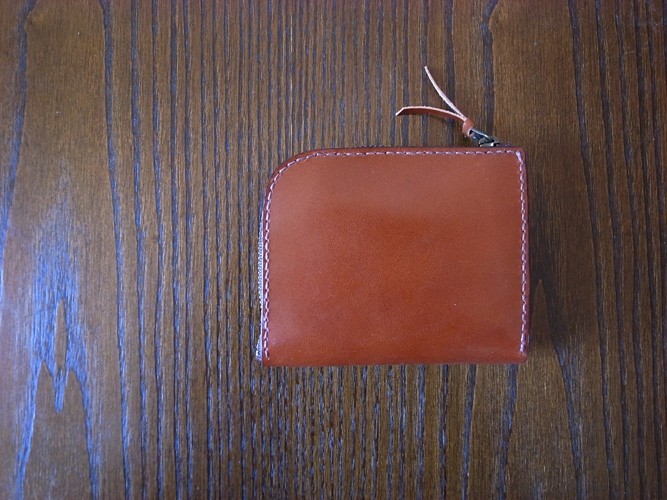 シンプルな革のお財布 キーホルダー付き 焦茶 Iichi ハンドメイド クラフト作品 手仕事品の通販