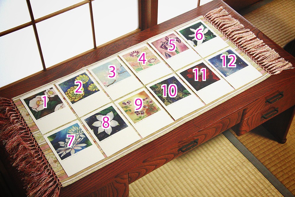 誕生花 花言葉の１２ヶ月のポストカードセット Iichi ハンドメイド クラフト作品 手仕事品の通販