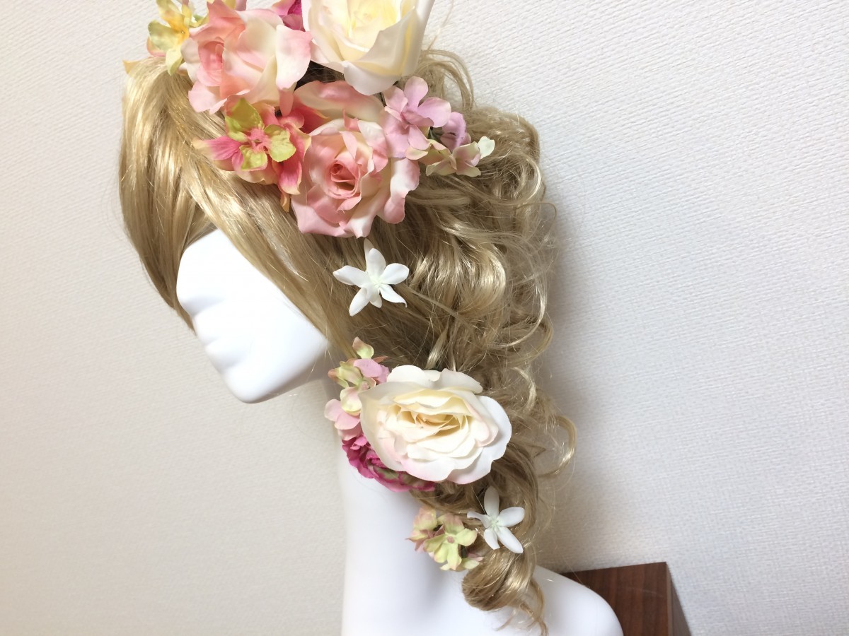 バラとジャスミンのヘッドドレス 全8パーツ Iichi ハンドメイド クラフト作品 手仕事品の通販 バラとジャスミンのヘッドドレス 全8パーツ Iichi ハンドメイド クラフト作品 手仕事品の通販