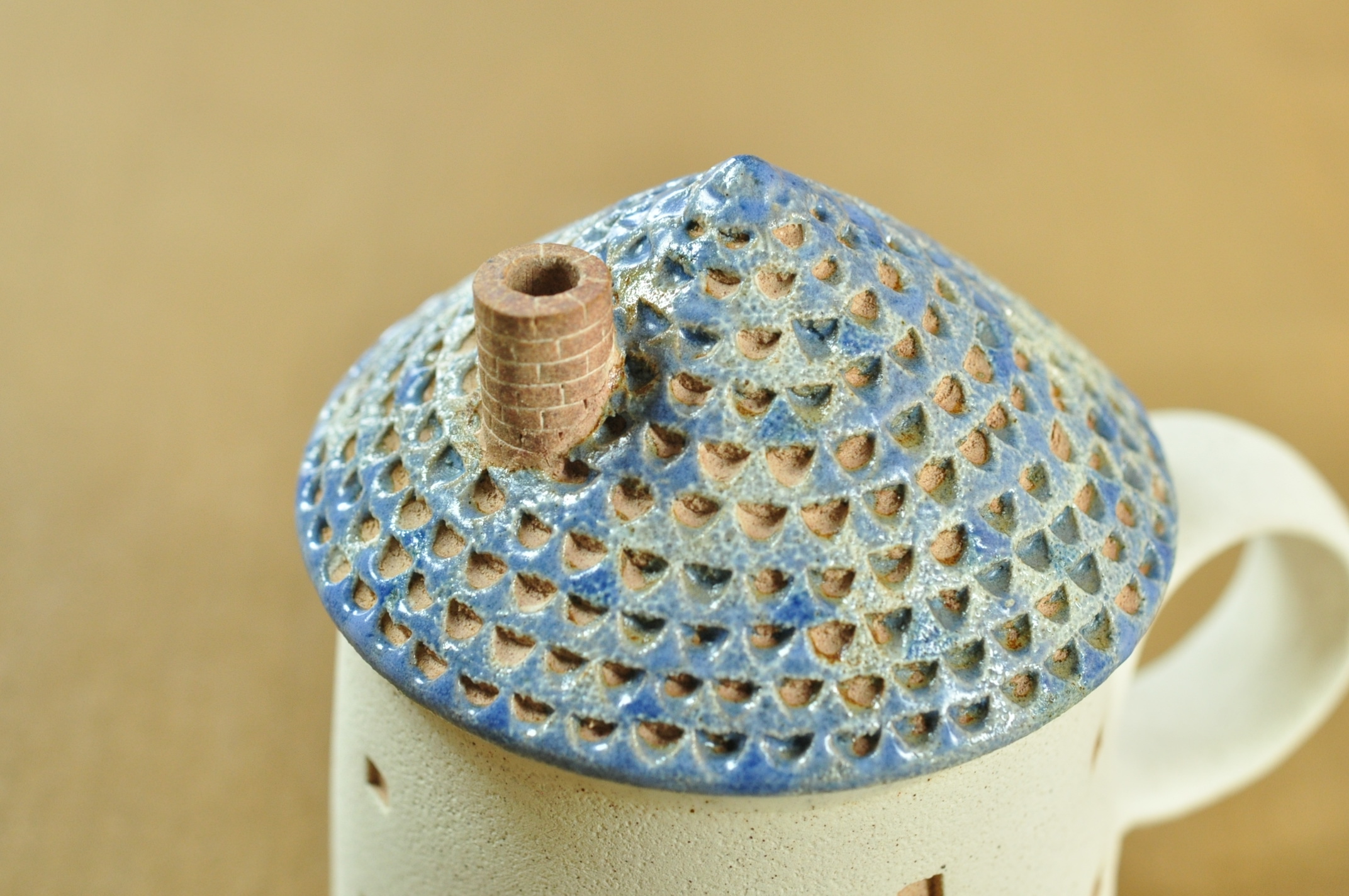 作家物 益子焼 陶芸家 上野猛 青白磁 青白瓷 青磁 カップ 酒器