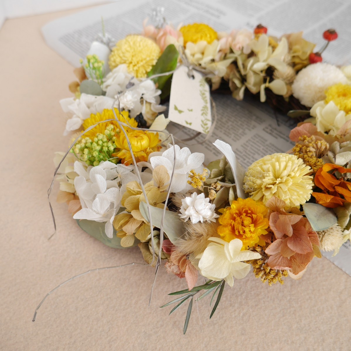 たんぽぽのリース | iichi ハンドメイド・クラフト作品・手仕事品の通販