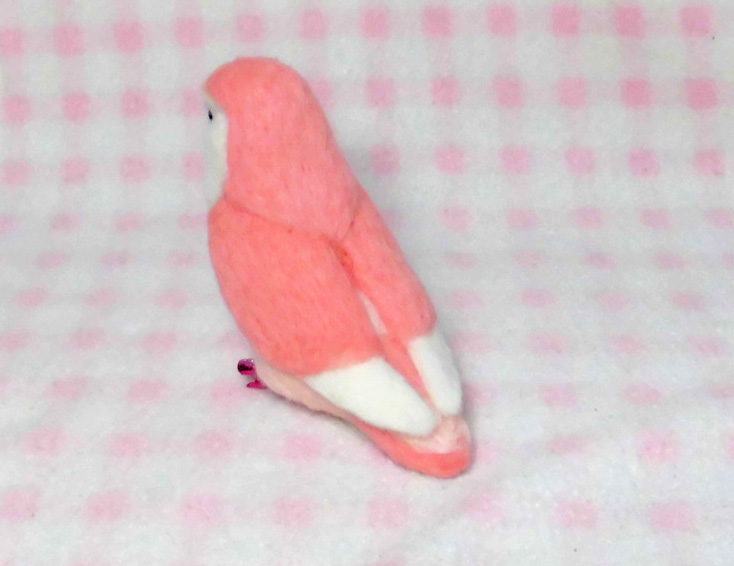 羊毛インコクリップ コザクラインコ ホワイトフェイスピンク Iichi ハンドメイド クラフト作品 手仕事品の通販