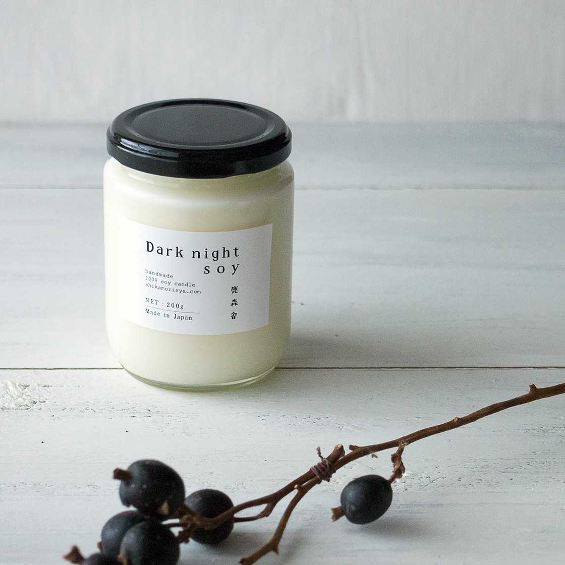 アロマキャンドル 闇夜にまぎれる ひっそりとした瞑想ブレンド L Dark Night Iichi ハンドメイド クラフト作品 手仕事品の通販