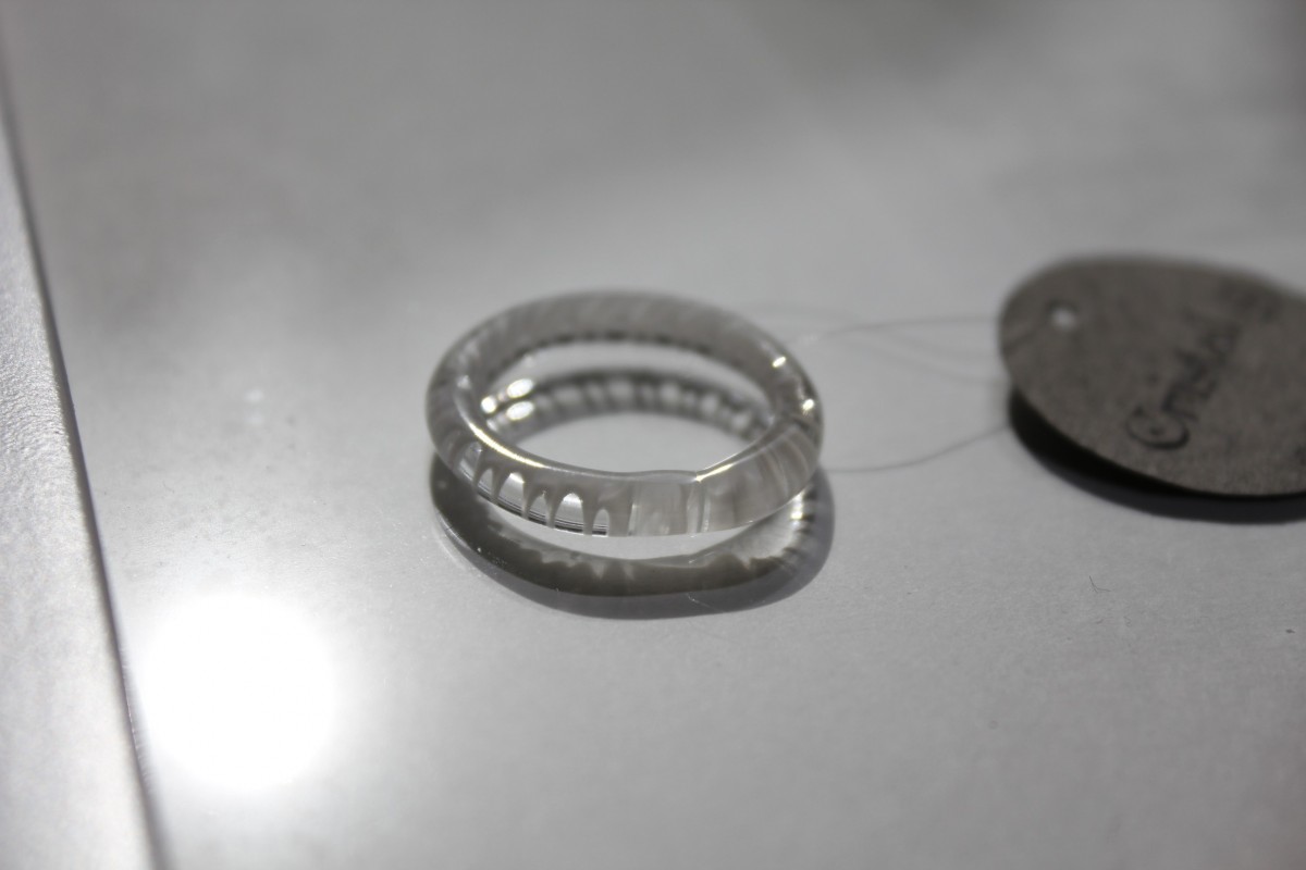 蜻蛉玉 白い波の指輪 無垢 Iichi ハンドメイド クラフト作品 手仕事品の通販