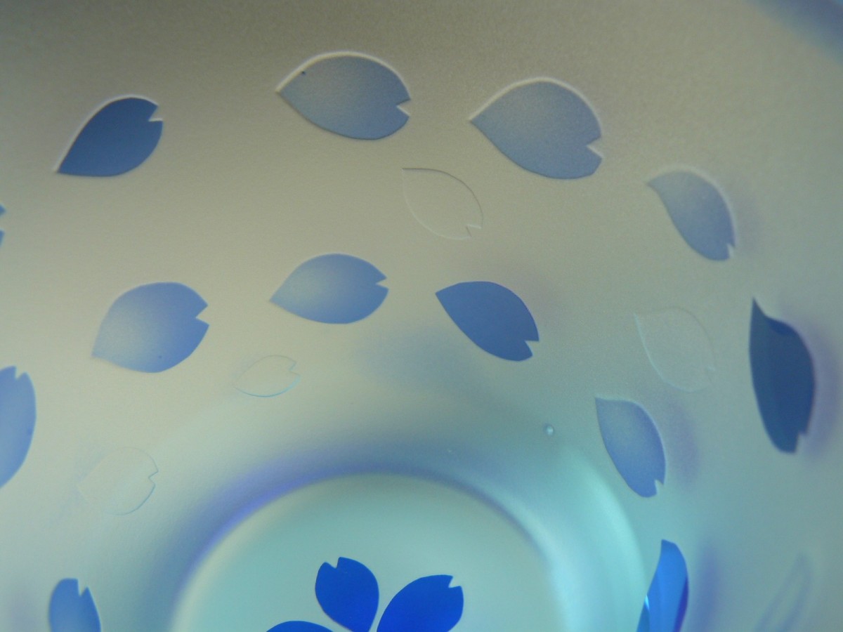 花ふぶき フリーグラス 薄い水色 青 1個 Iichi ハンドメイド クラフト作品 手仕事品の通販