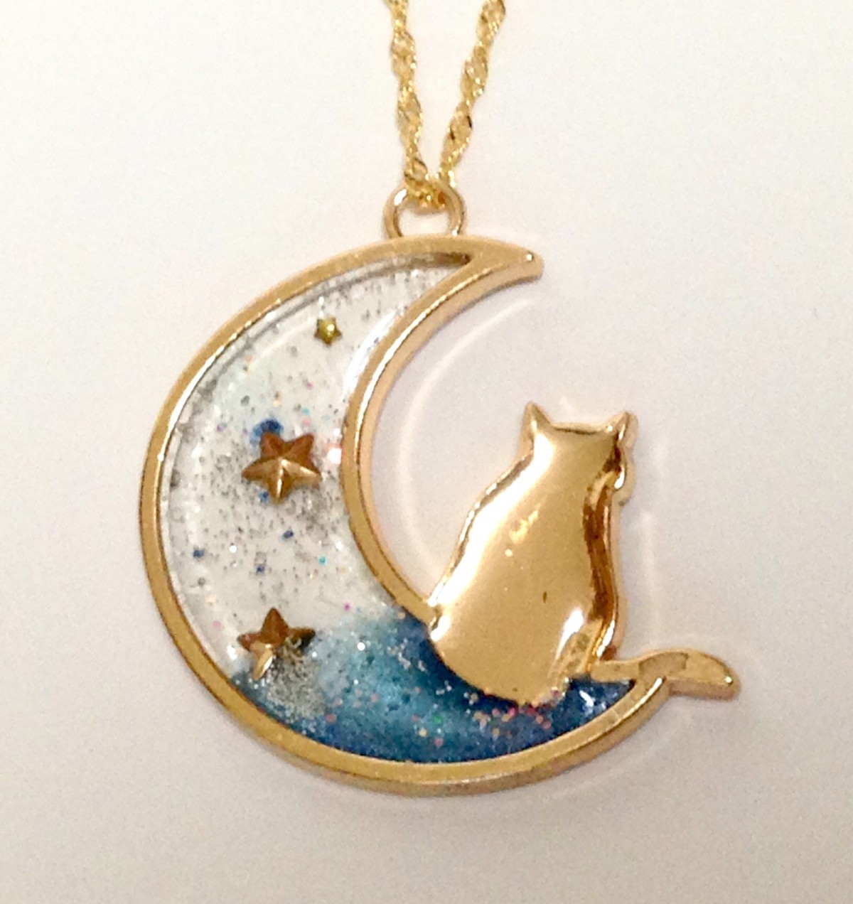 65%OFF!】 レジンネックレス 夜空の猫ちゃん 宇宙 ienomat.com.br