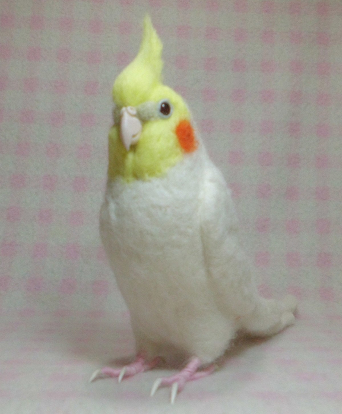 リアル オカメインコ ルチノ 濃赤目 羊毛フェルト 受注製作 Iichi ハンドメイド クラフト作品 手仕事品の通販