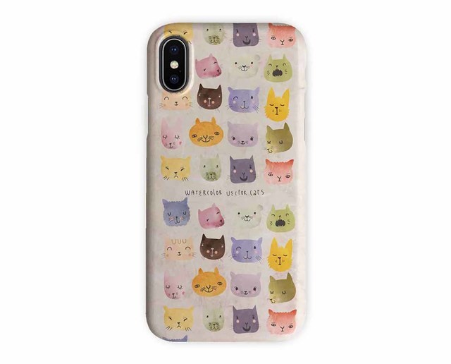 Iphone ハードケース Iphonex Iphone8 Iphone8 Plus Iphone7 猫 暖かい猫の顔 Iichi ハンドメイド クラフト作品 手仕事品の通販