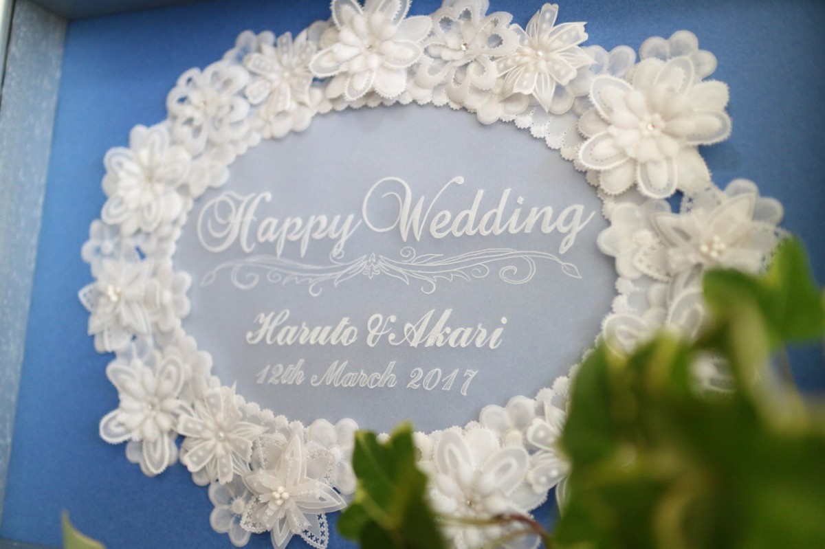 白いお花のウェルカムボード Iichi ハンドメイド クラフト作品 手仕事品の通販