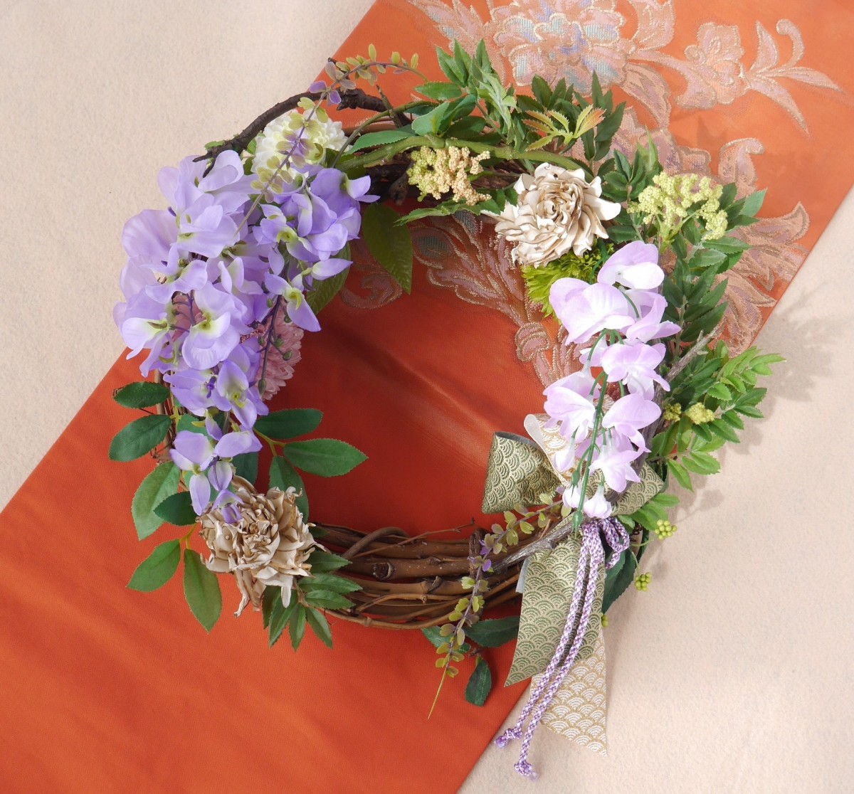 藤の花のリース Iichi ハンドメイド クラフト作品 手仕事品の通販