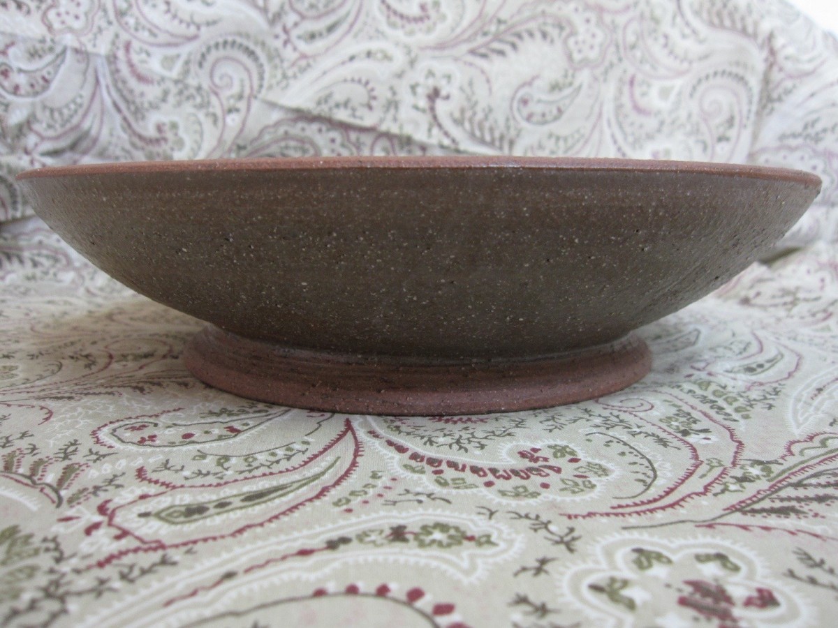 もみじ柄中皿（陶器・赤土） | iichi ハンドメイド・クラフト作品・手仕事品の通販