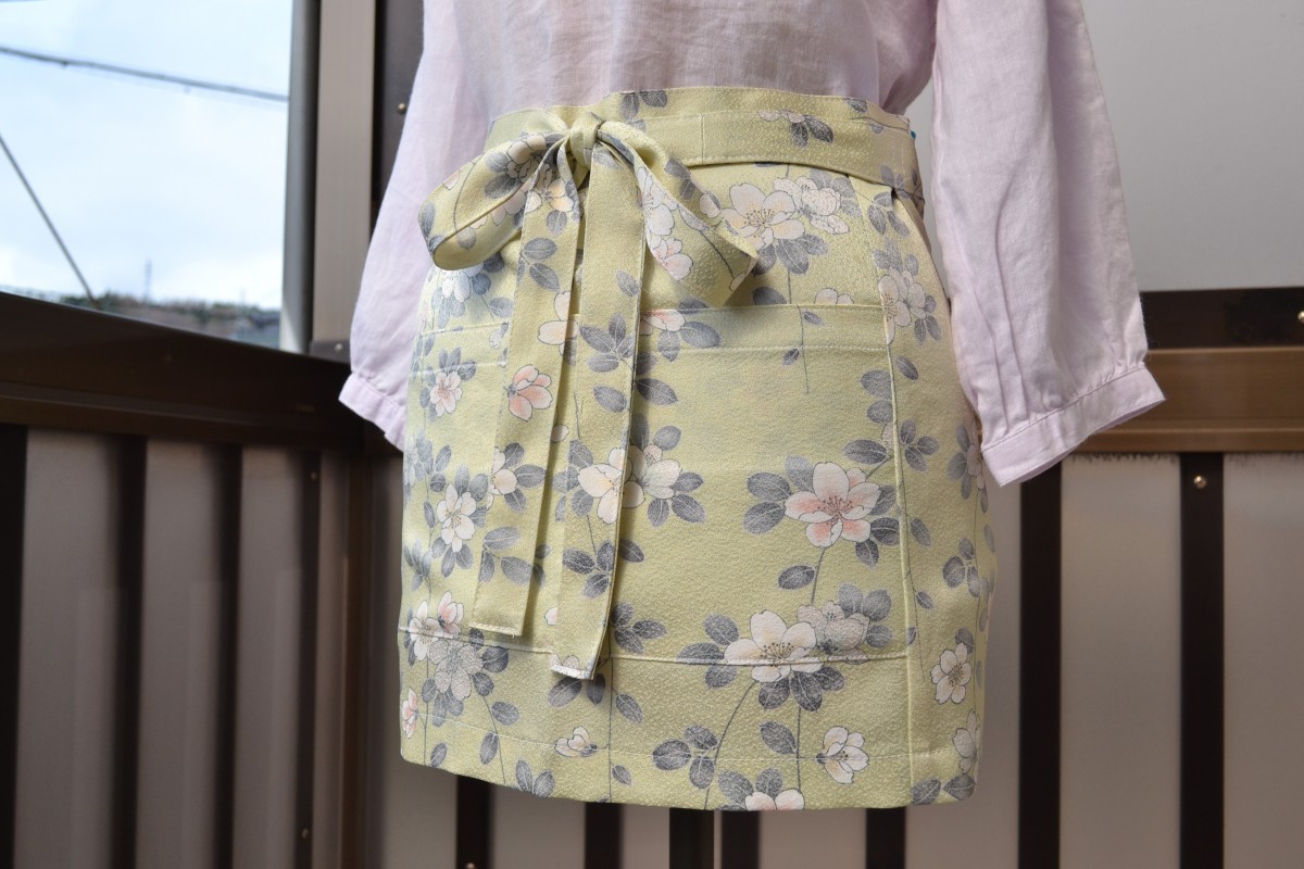 着物リメイク 桜々エプロン ｊ 6 Iichi ハンドメイド クラフト作品 手仕事品の通販