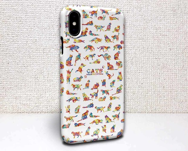 Iphone ハードケース Iphonex Iphone8 Iphone8 Plus Iphone7 猫 猫のシルエット Iichi ハンドメイド クラフト作品 手仕事品の通販