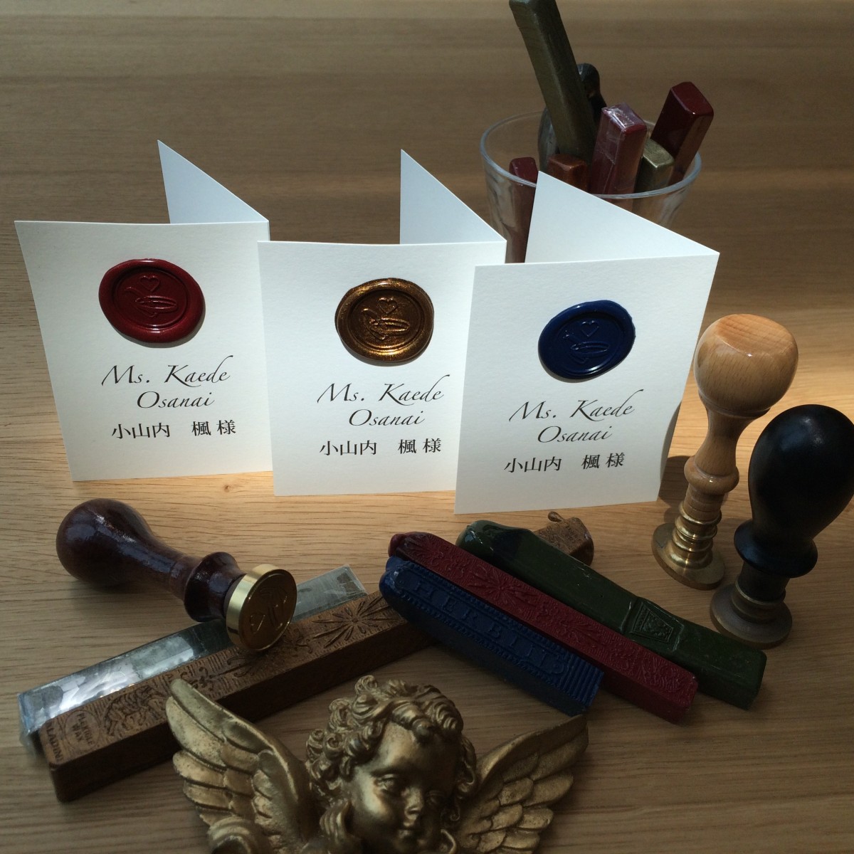 シーリングスタンプ 席札 １０名様セット 印刷込み Iichi ハンドメイド クラフト作品 手仕事品の通販