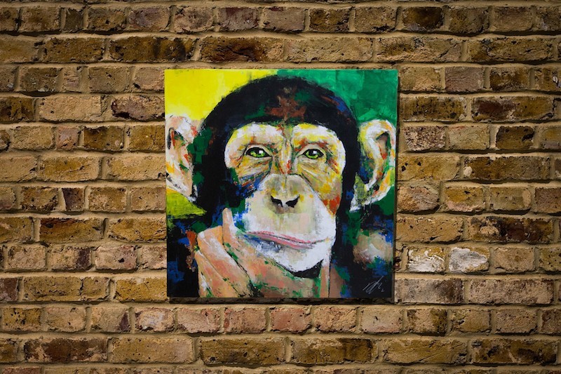 Monkey 猿のスプレーアート作品 Iichi ハンドメイド クラフト作品 手仕事品の通販