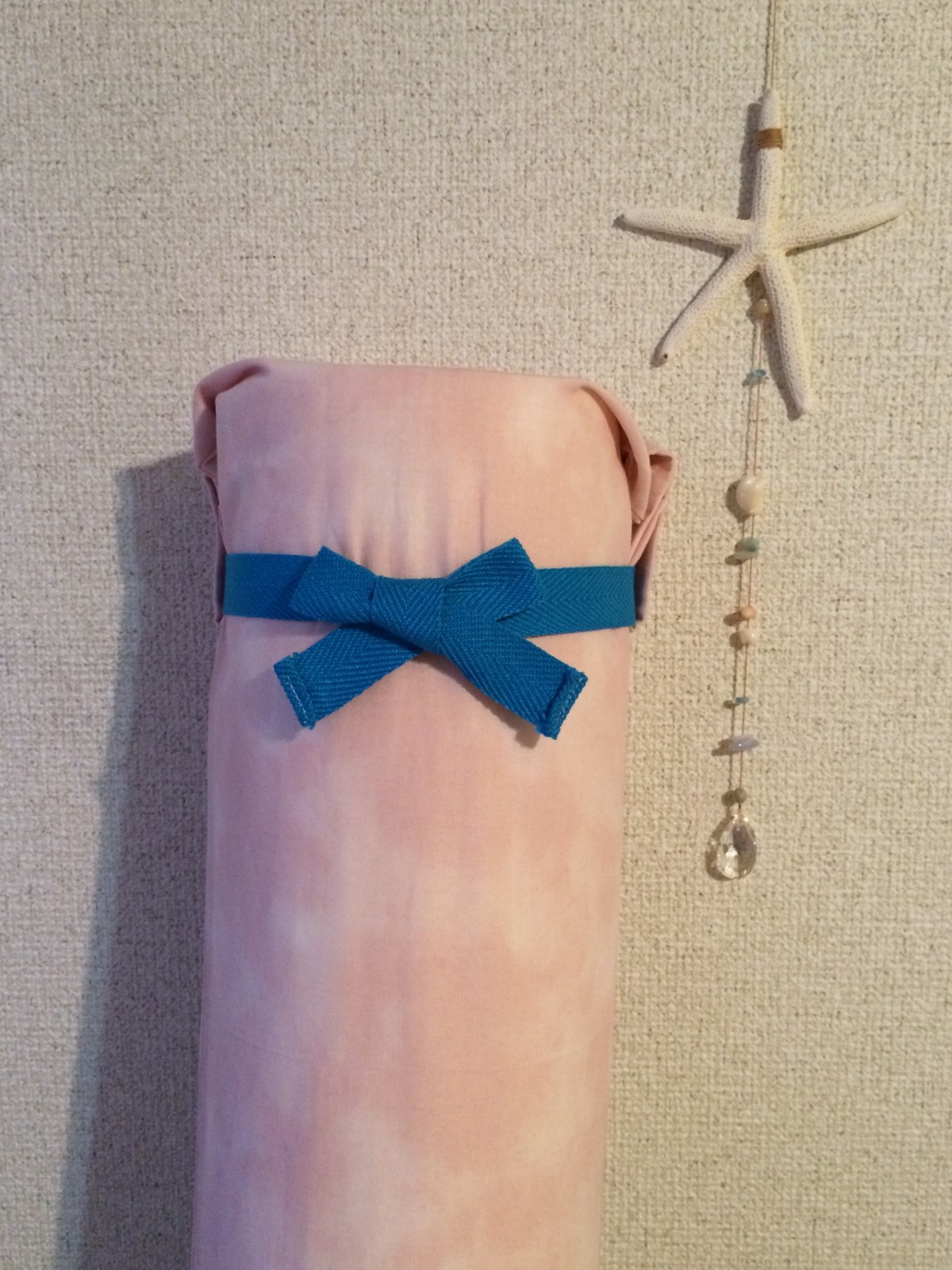 2way ダイダイ柄のヨガマットケース ベビーピンク ターコイズブルー Sサイズ Iichi ハンドメイド クラフト作品 手仕事品の通販