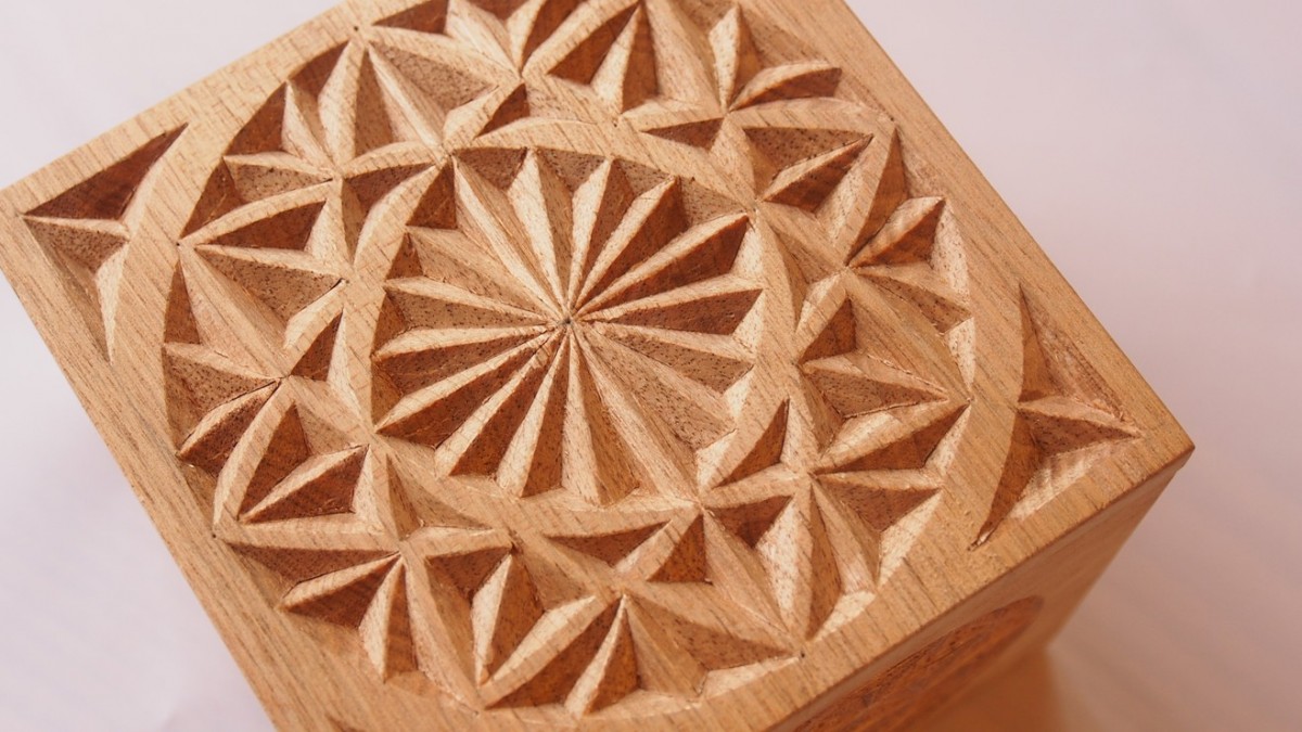 木工彫刻 チップカービング小箱 1 Iichi ハンドメイド クラフト作品 手仕事品の通販