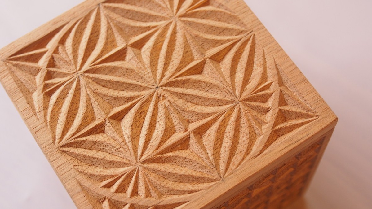 木工彫刻 チップカービング小箱 3 Iichi ハンドメイド クラフト作品 手仕事品の通販