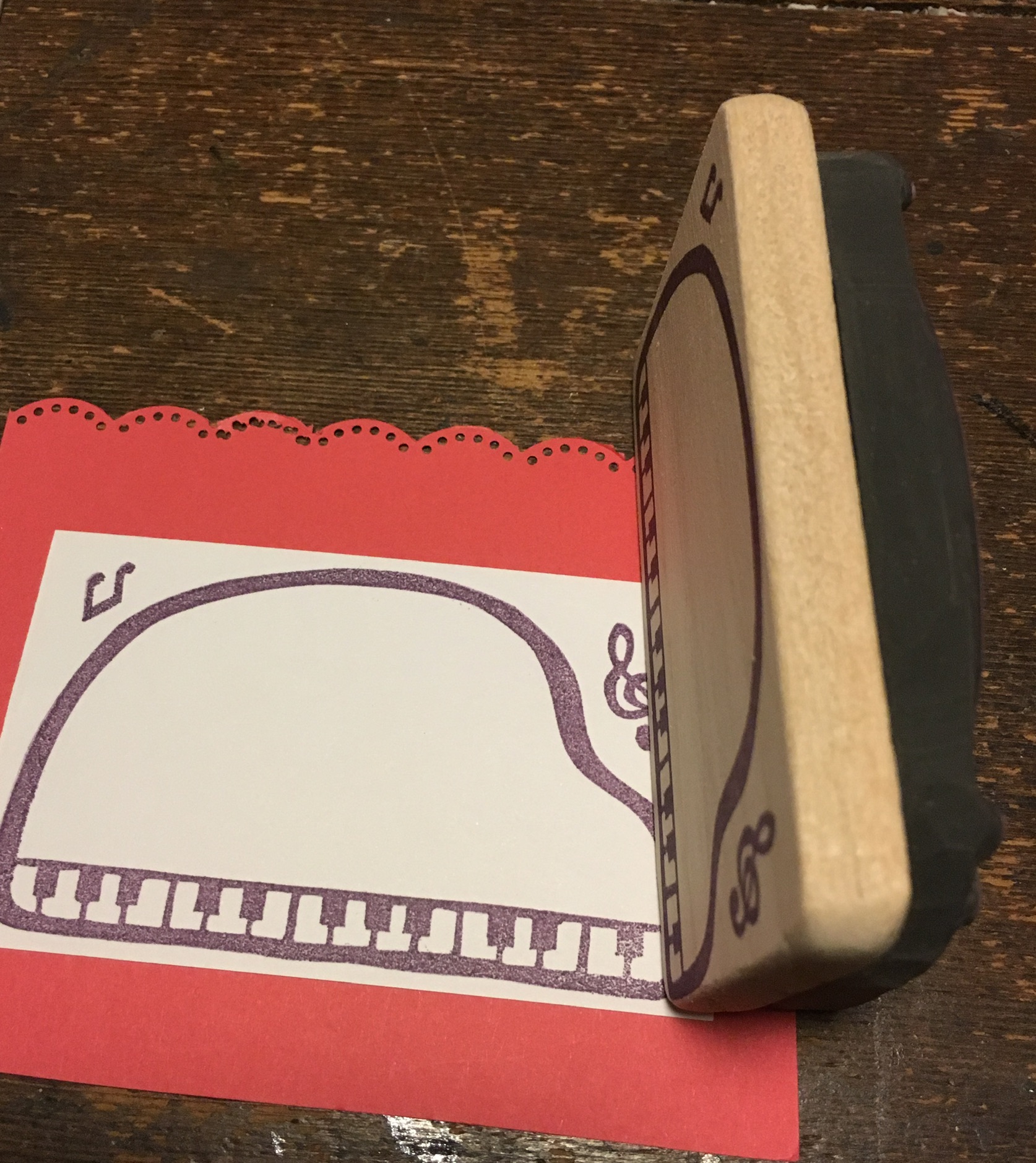 ▱音楽枠はんこ▱【ピアノ】《名刺サイズ》 | iichi ハンドメイド