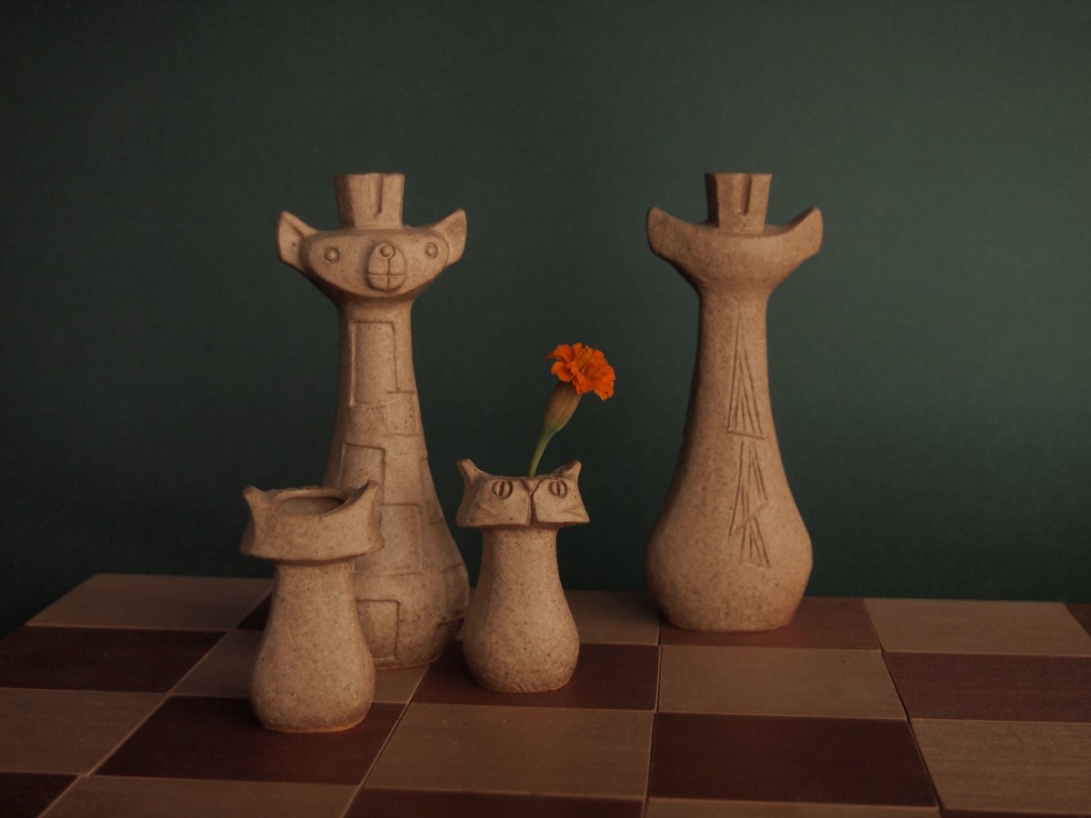 Savanna Chess Vase サバンナ チェスベース クイーンとポーン Iichi ハンドメイド クラフト作品 手仕事品の通販