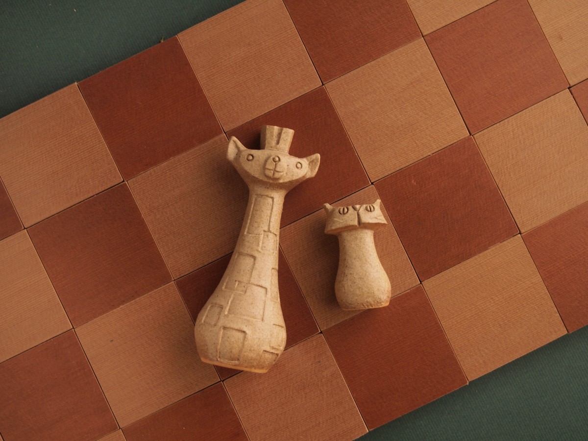 Savanna Chess Vase サバンナ チェスベース クイーンとポーン Iichi ハンドメイド クラフト作品 手仕事品の通販