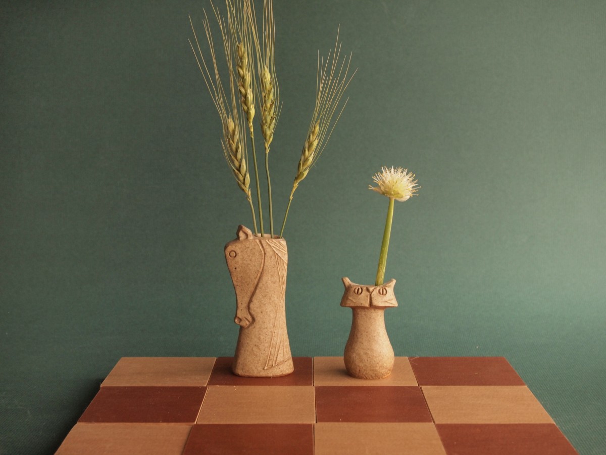 Savanna Chess Vase サバンナ チェスベース ナイトとポーン Iichi ハンドメイド クラフト作品 手仕事品の通販