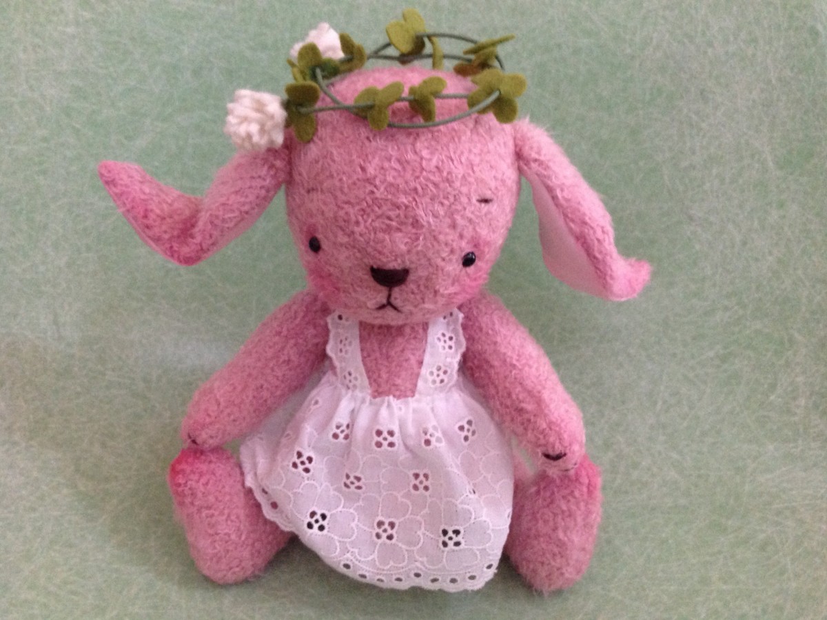 うさぎさんの花かんむり Iichi ハンドメイド クラフト作品 手仕事品の通販