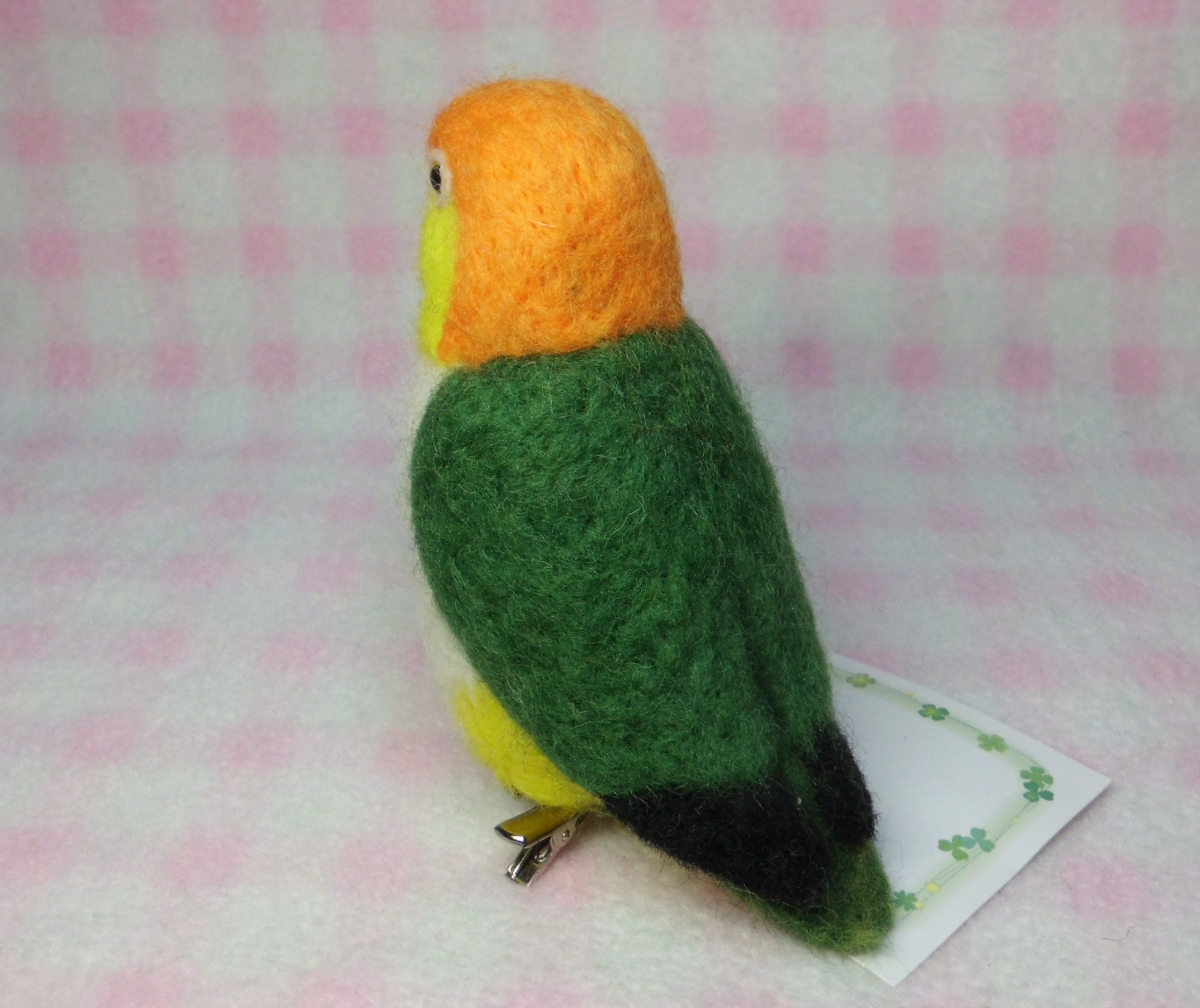 シロハラインコ Mini 選べる2タイプ クリップ付ブローチorマグネット 羊毛フェルト Iichi ハンドメイド クラフト作品 手仕事品の通販