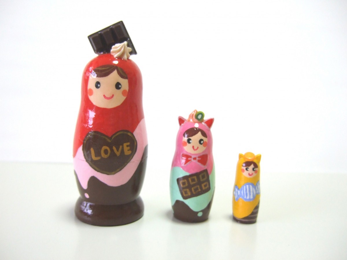 Love マトリョーシカ Iichi ハンドメイド クラフト作品 手仕事品の通販