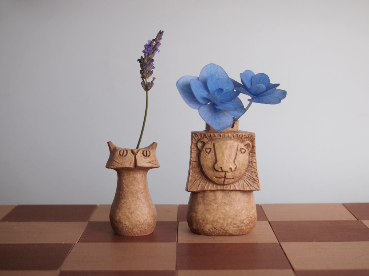 Savanna Chess Vase サバンナ チェスベース キングとポーン イエローオーカー Iichi ハンドメイド クラフト作品 手仕事品の通販