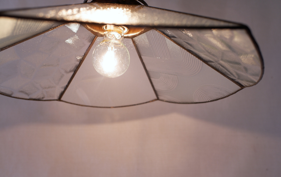 古硝子のペンダントライト Iichi ハンドメイド クラフト作品 手仕事品の通販