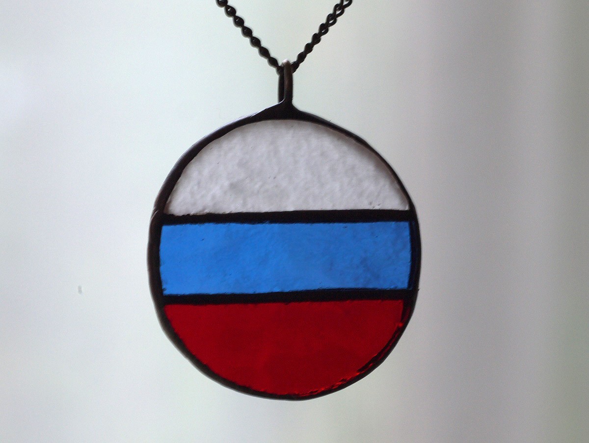 国旗 ネックレス ロシア Iichi ハンドメイド クラフト作品 手仕事品の通販