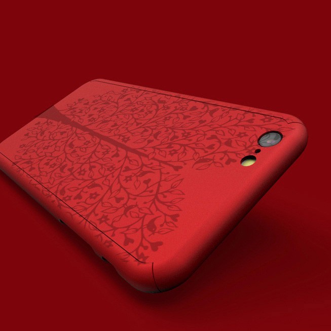 360 全面保護強化ガラスフィルム付き Iphone ケース Iphone全機種対応 スマホケース 赤 Iichi ハンドメイド クラフト作品 手仕事品の通販