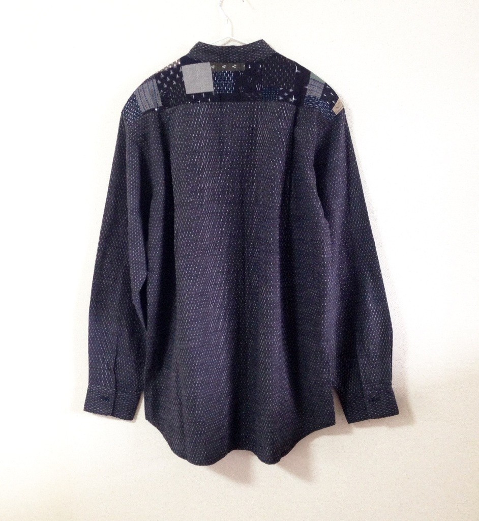 久留米絣の肩パッチワークシャツ メンズサイズ Iichi ハンドメイド クラフト作品 手仕事品の通販