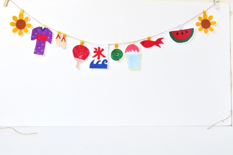 楽しい夏の思い出 夏の風物詩ガーランド２ Iichi ハンドメイド クラフト作品 手仕事品の通販