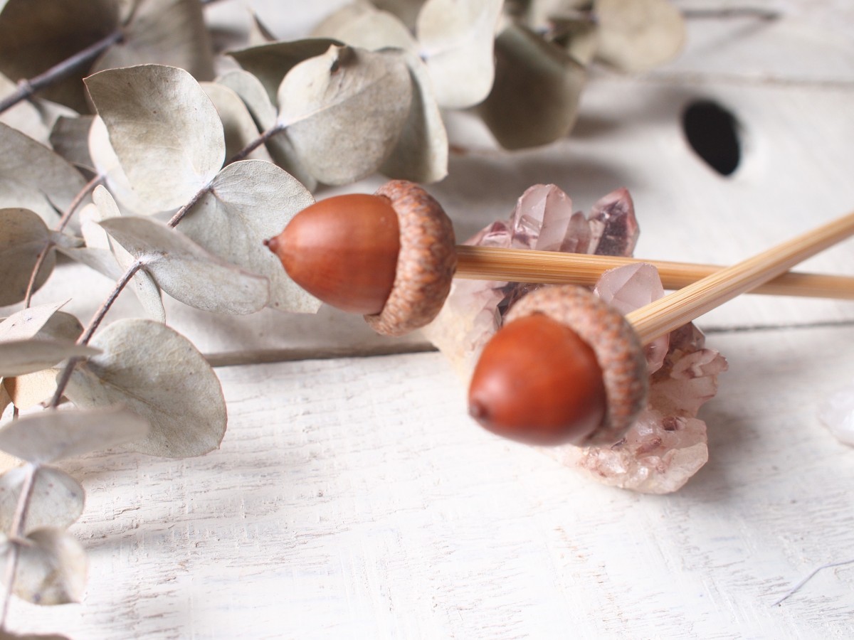 12号 １ どんぐりの編み針 短め針 Iichi ハンドメイド クラフト作品 手仕事品の通販