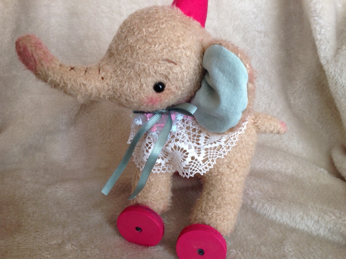 Pechikadoll ぬいぐるみぞうさん 行進 Iichi ハンドメイド クラフト作品 手仕事品の通販