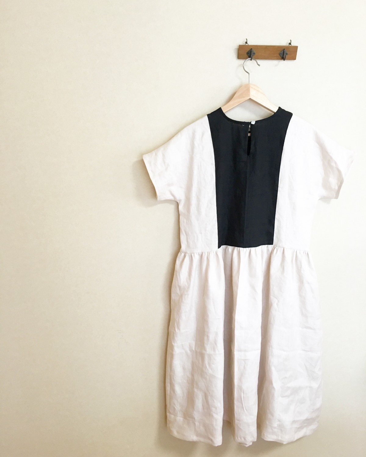 リネン バイカラー ツートン ワンピース ドレス Iichi ハンドメイド クラフト作品 手仕事品の通販
