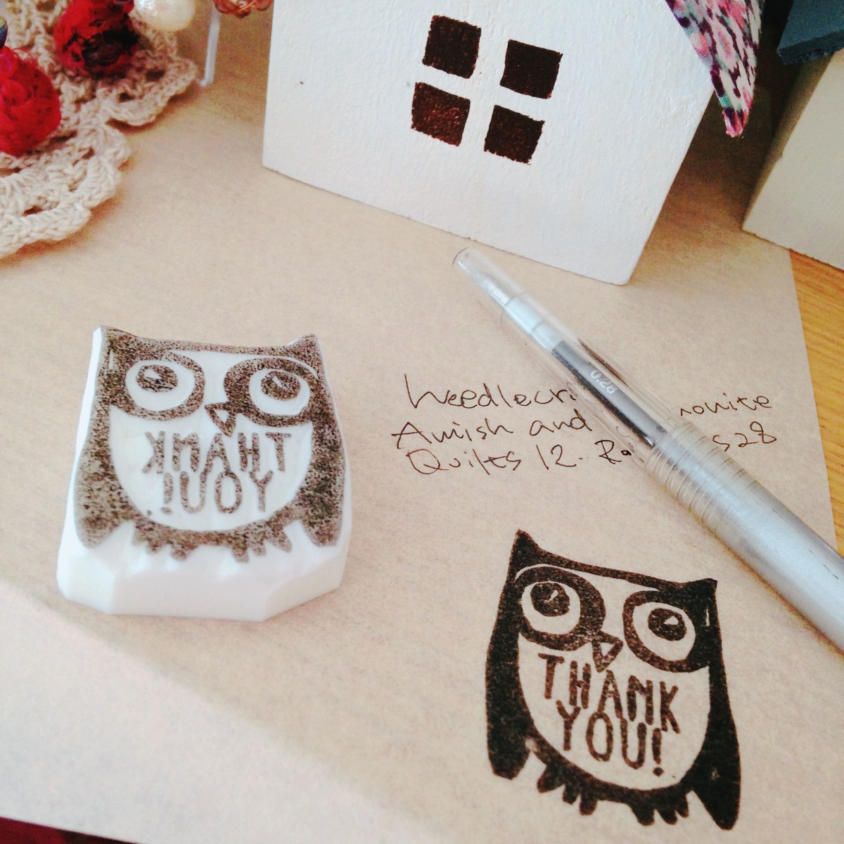 スタンプ Thank You In The Owl Iichi ハンドメイド クラフト作品 手仕事品の通販