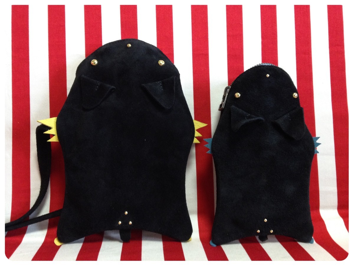 シオマル キャラクターポシェット 真っ黒 Iichi ハンドメイド クラフト作品 手仕事品の通販