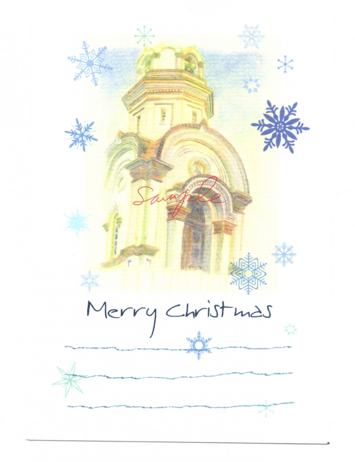 色鉛筆画 クリスマス ポストカード Iichi ハンドメイド クラフト作品 手仕事品の通販