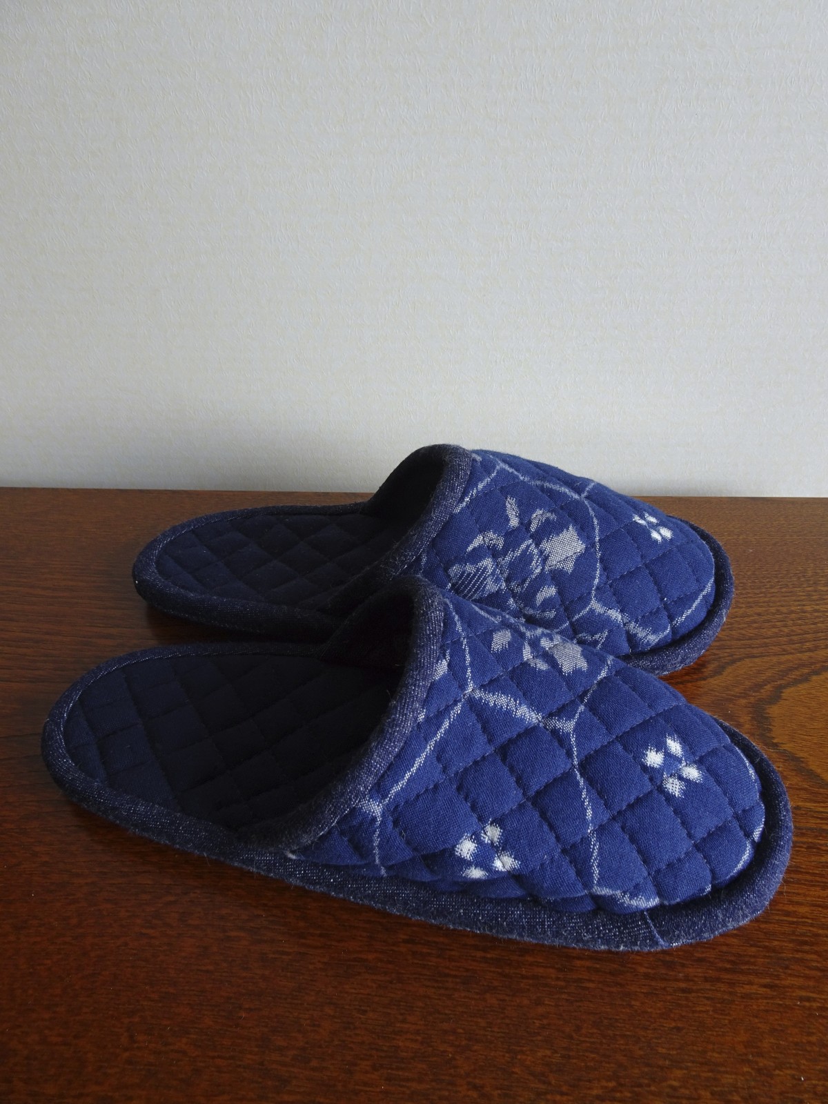 手織り久留米絣 六角ラインのスリッパ S ２ Iichi ハンドメイド クラフト作品 手仕事品の通販