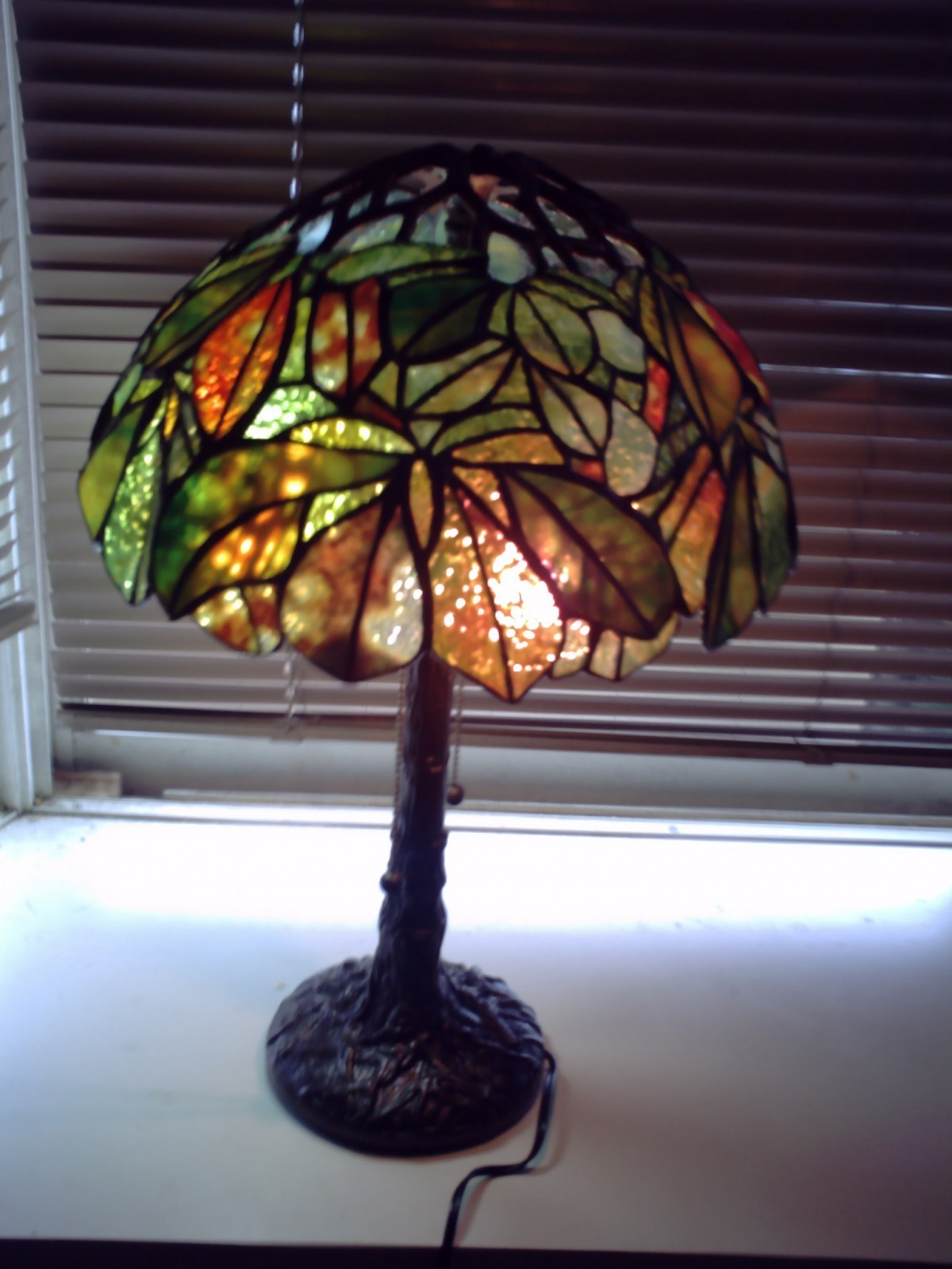 ステンドグラス　なっち チェスナット｜ステンドグラス・ランプ｜Stained glass Accenti