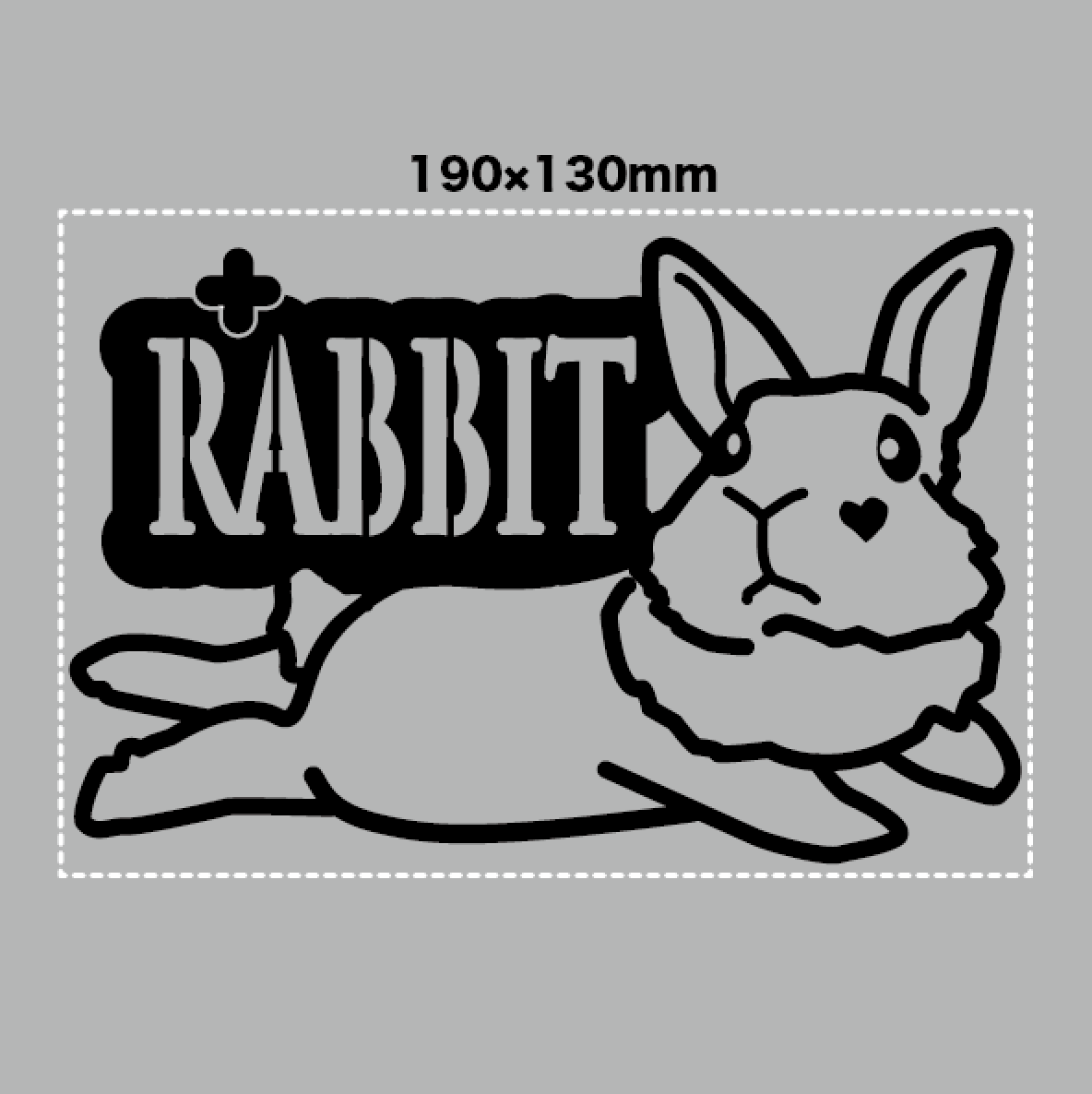 ｒ うさぎステッカー ぺったんこrabbit たち耳 ブラックl Iichi ハンドメイド クラフト作品 手仕事品の通販