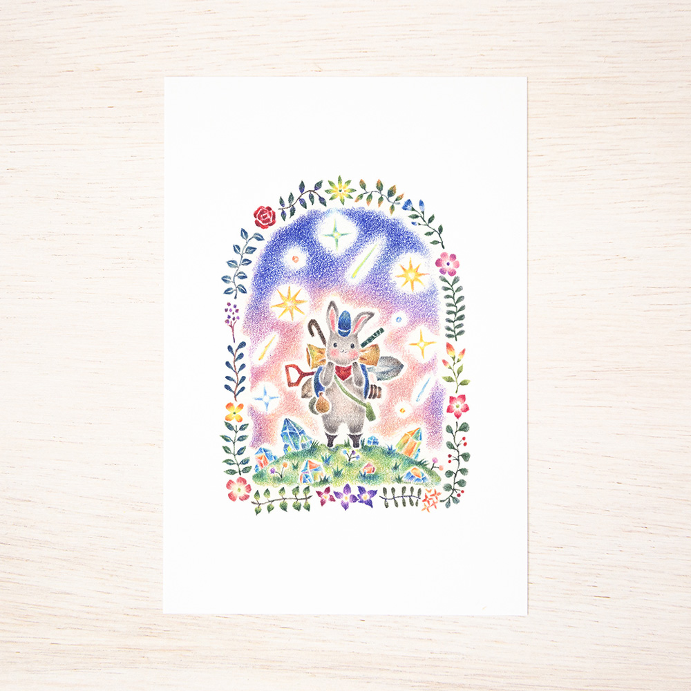 5枚セット 絵本のような ポストカード 鉱石収集家 Pc 210 Iichi ハンドメイド クラフト作品 手仕事品の通販