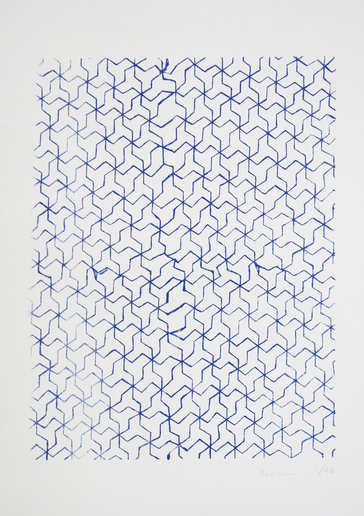シルクスクリーン版画 幾何学模様 Iichi ハンドメイド クラフト作品 手仕事品の通販