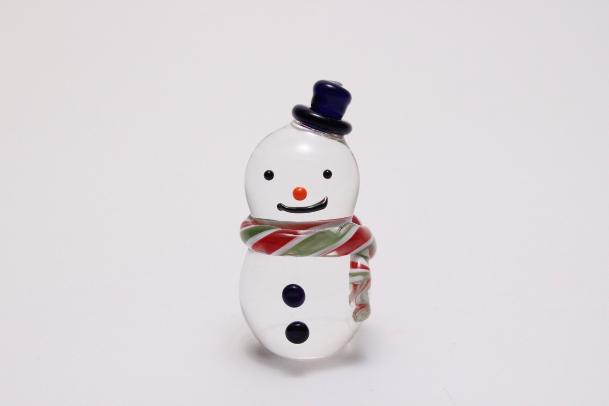 ガラス クリスマス 雪だるま シルクハット ミニ Iichi ハンドメイド クラフト作品 手仕事品の通販