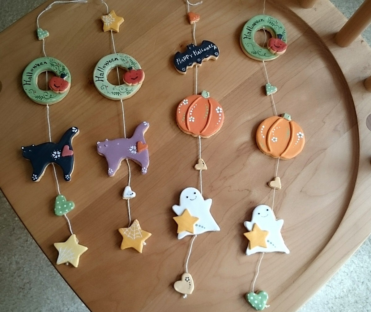 アイシングクッキー風 ハロウィンモビール １本 Iichi ハンドメイド クラフト作品 手仕事品の通販