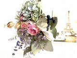 Pink Rose and Ajisai 　　　　　ドライフラワースワッグ