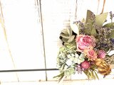 Pink Rose and Ajisai 　　　　　ドライフラワースワッグ